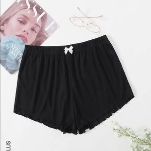 Black pajama shorts
